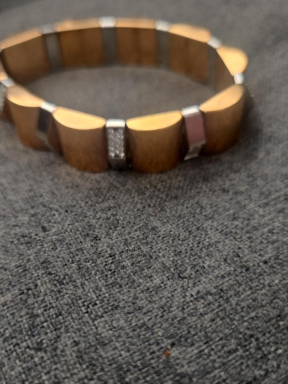 Fossil Stretch Bracelet with Silver Accents